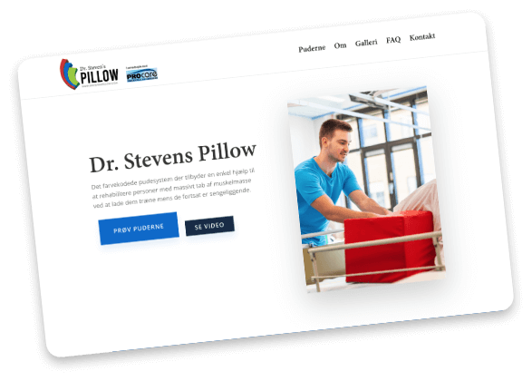 Dr. Stevens Pillow hjemmeside eksempel